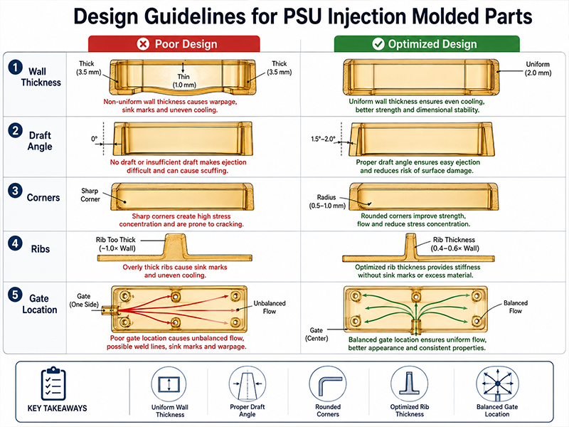 PSU Injection Molded Parts Design Guidelines PSU Injection Molded Parts Design Guidelines