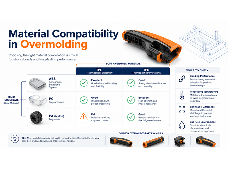 material compatibility in overmolding material compatibility in overmolding