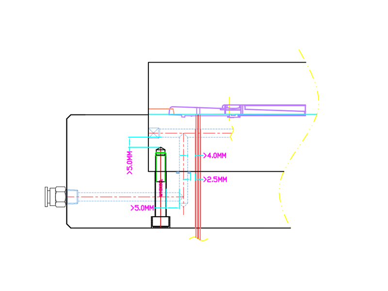 Cooling Channel Clearance Requirements