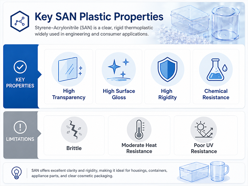 Key SAN Plastic Properties for Injection Molding