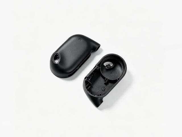 blue earphone housing