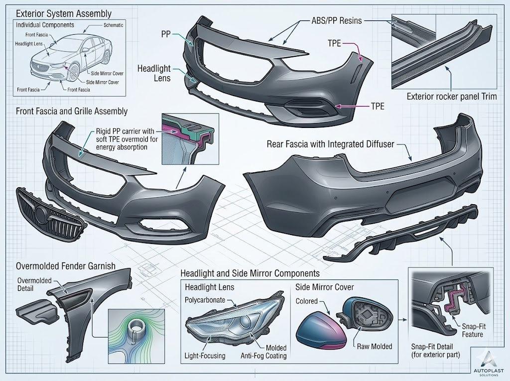 Exterior Automotive Plastic Parts