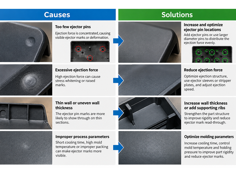 Ejector Marks in Injection Molding